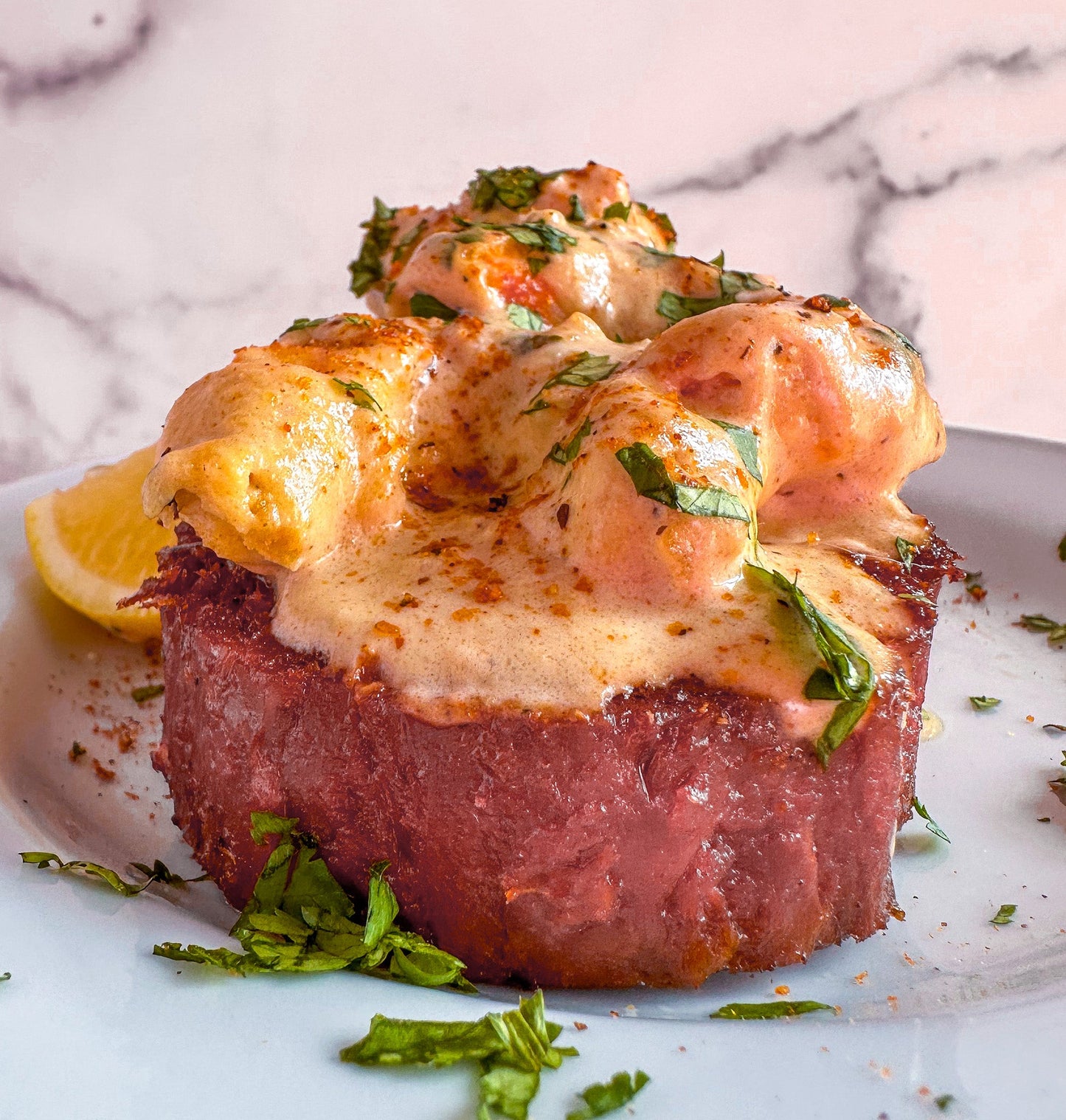 Mind Blown Crispy Crunchy Fried Shrimp Surf ‘n’ Turf