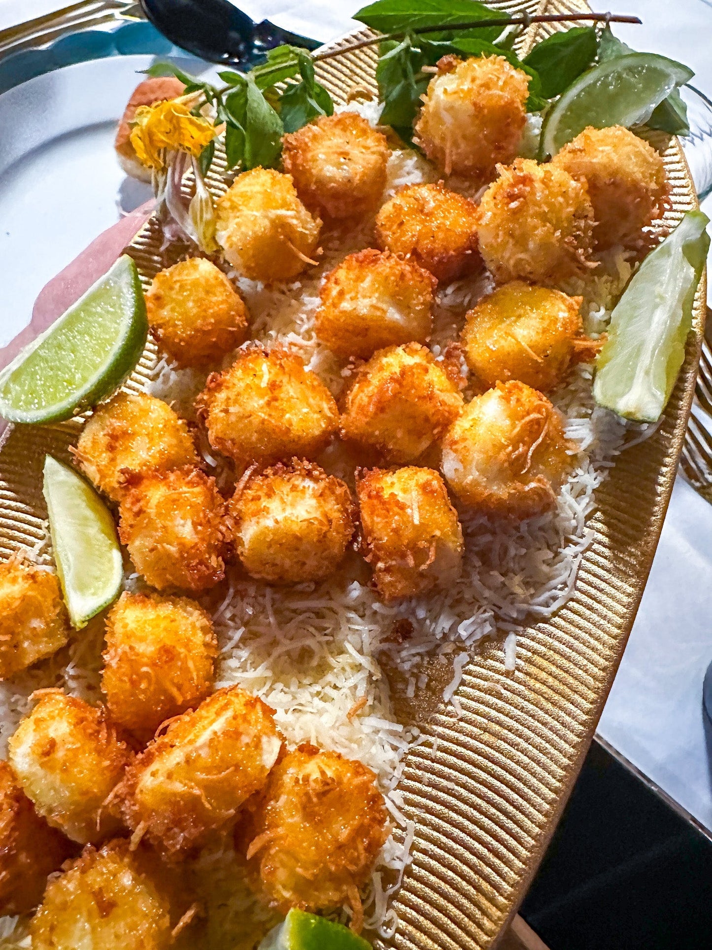 Coconut-Crusted Mind Blown Dusted Scallops