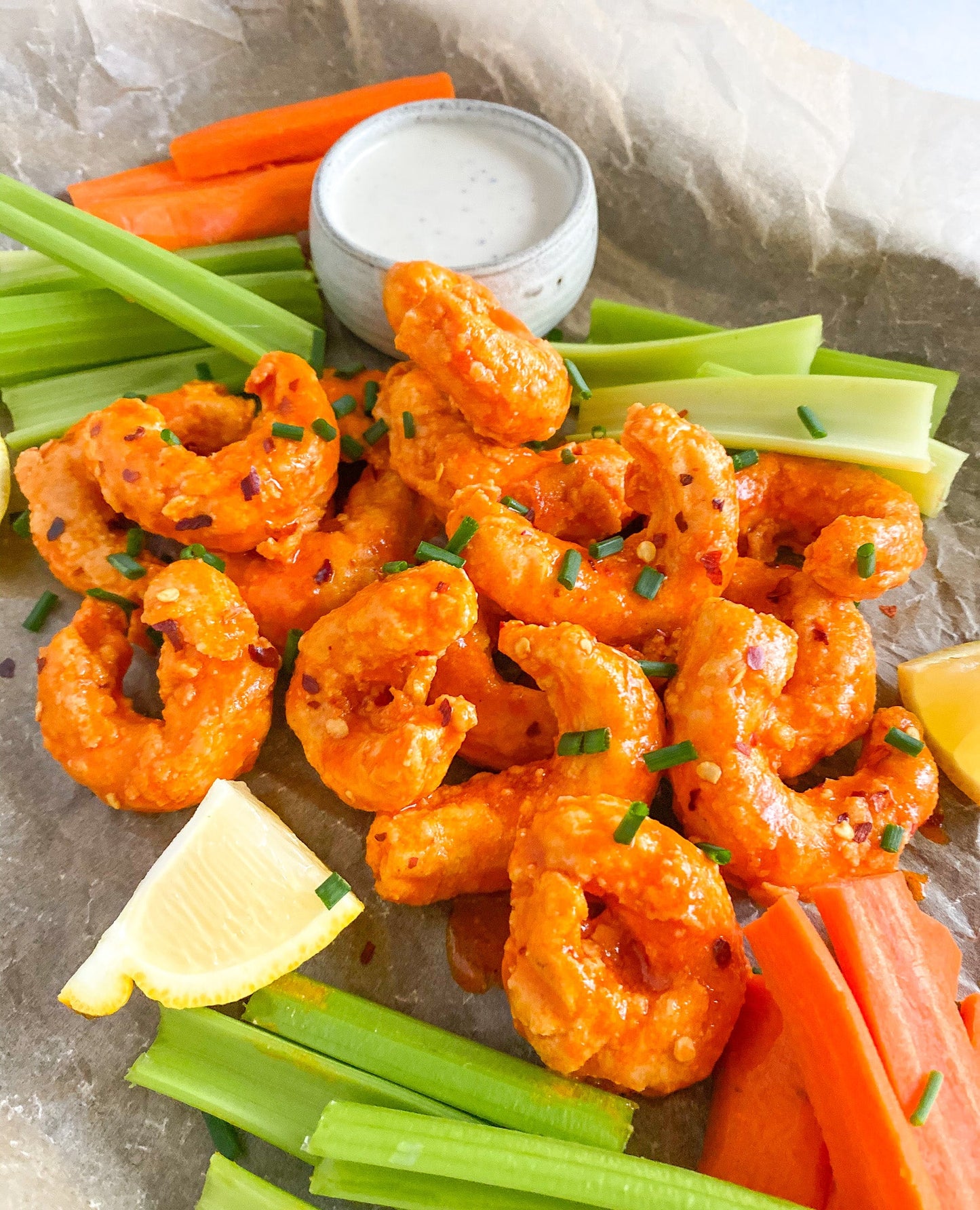 Mind Blown Crispy Crunchy Fried  Buffalo Shrimp