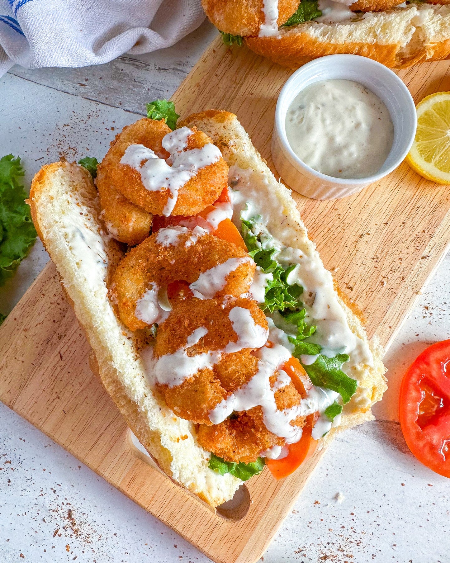 Mind Blown Crispy Crunchy Shrimp Po' Boy