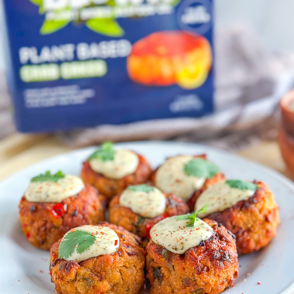 Mini Mind Blown™ Crab Cakes with Fritos and Herb Aioli