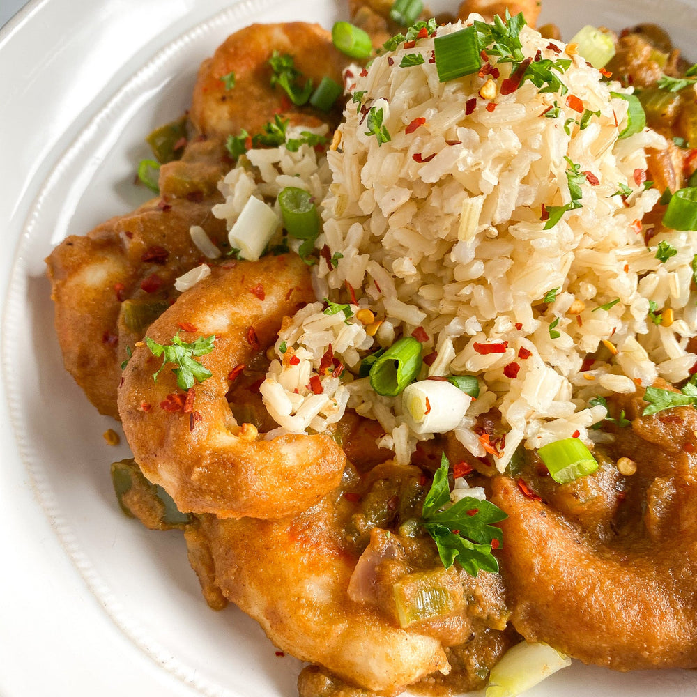 Mind Blown Crispy Crunchy Fried Shrimp Gumbo