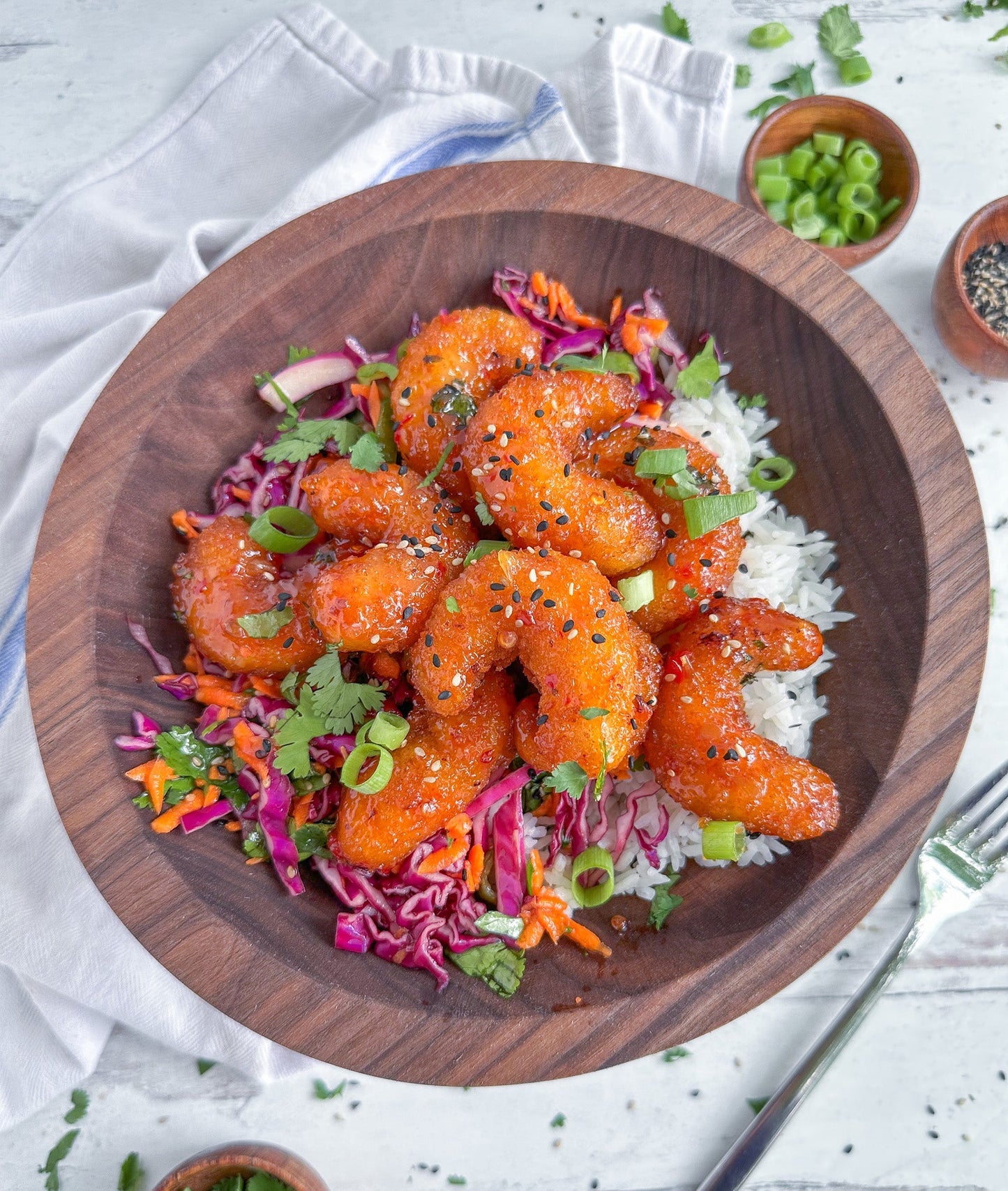 Mind Blown Crispy Crunchy Fried Sweet Chili Shrimp Bowl